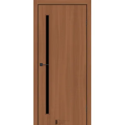 Межкомнатные Двери KFD Line Glass 01 Черное стекло Ламинатин-1