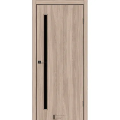 Межкомнатные Двери KFD Line Glass 01 Черное стекло Ламинатин-2