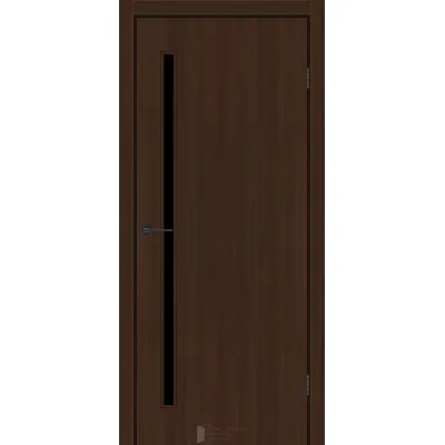 Межкомнатные Двери KFD Line Glass 01 Черное стекло Ламинатин-4