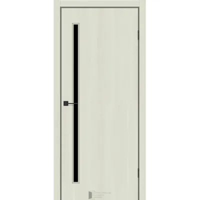 Межкомнатные Двери KFD Line Glass 01 Черное стекло Ламинатин-0