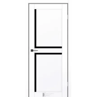 Межкомнатные Двери KFD Prestige 8 Черное стекло ПВХ плёнка-0