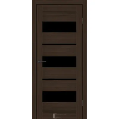 Межкомнатные Двери KFD Flora Черное стекло Ламинатин-3