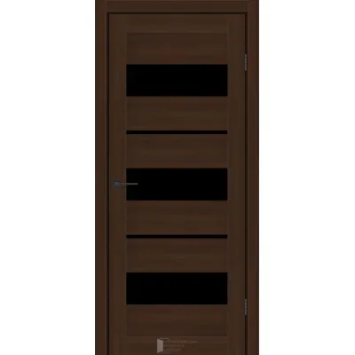 Межкомнатные Двери KFD Flora Черное стекло Ламинатин-6