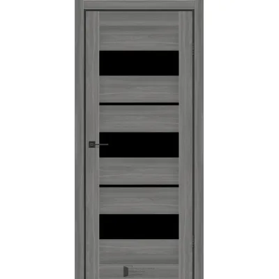 Межкомнатные Двери KFD Flora Черное стекло Ламинатин-7
