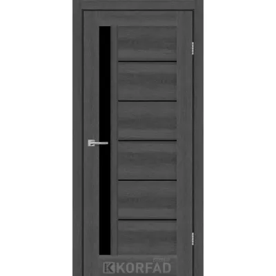 Межкомнатные Двери Korfad Express OCTAVIA Черное стекло ПВХ плёнка-2