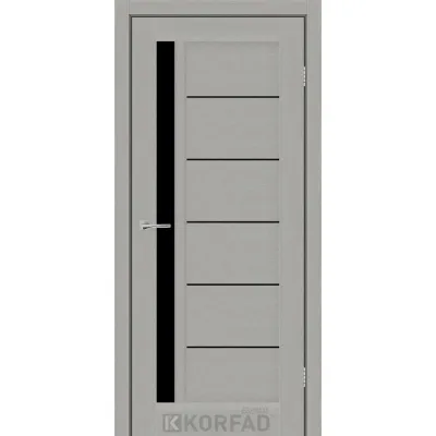 Межкомнатные Двери Korfad Express OCTAVIA Черное стекло ПВХ плёнка-4