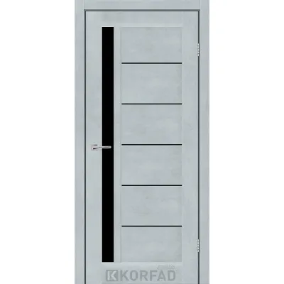 Межкомнатные Двери Korfad Express OCTAVIA Черное стекло ПВХ плёнка-5