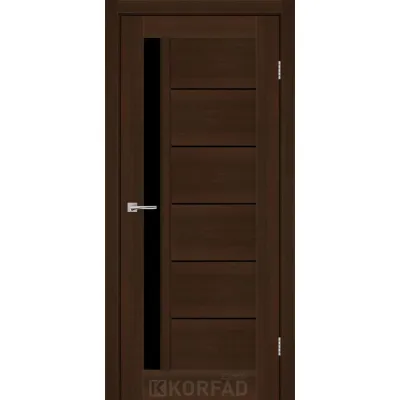 Межкомнатные Двери Korfad Express OCTAVIA Черное стекло ПВХ плёнка-8