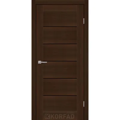 Межкомнатные Двери Korfad Express RIVIERA Черное стекло ПВХ плёнка-1
