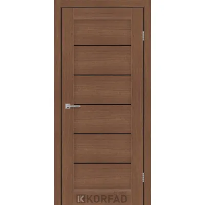Межкомнатные Двери Korfad Express RIVIERA Черное стекло ПВХ плёнка-5