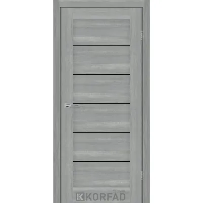 Межкомнатные Двери Korfad Express RIVIERA Черное стекло ПВХ плёнка-7