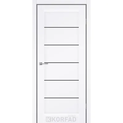 Межкомнатные Двери Korfad Express RIVIERA Черное стекло ПВХ плёнка-0