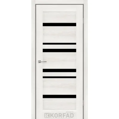 Межкомнатные Двери Korfad Express MARTINA Черное стекло ПВХ плёнка-2