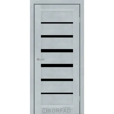 Межкомнатные Двери Korfad Express PESTO Черное стекло ПВХ плёнка-1