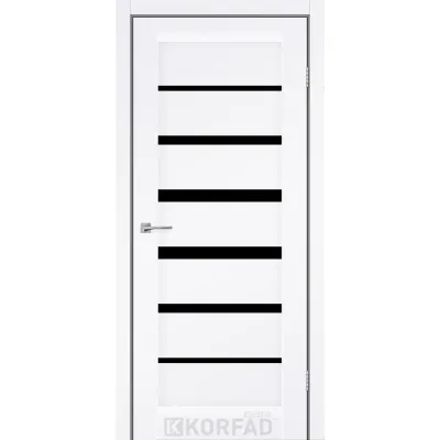 Межкомнатные Двери Korfad Express PESTO Черное стекло ПВХ плёнка-6