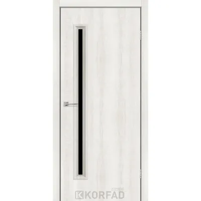 Межкомнатные Двери Korfad Express CORNER GLASS-01 Черное стекло ПВХ плёнка-1