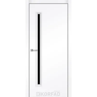 Межкомнатные Двери Korfad Express CORNER GLASS-01 Черное стекло ПВХ плёнка-3