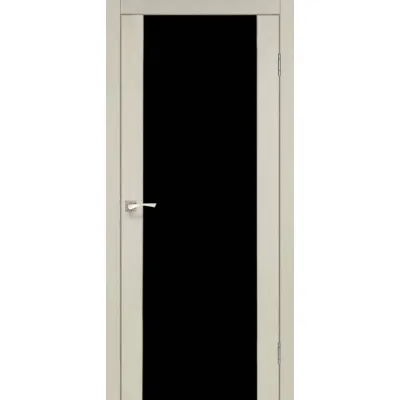 Міжкімнатні Двері Korfad Sanremo SR-01 чорне скло ПВХ плівка-1