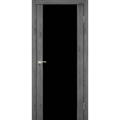 Міжкімнатні Двері Korfad Sanremo SR-01 чорне скло ПВХ плівка-4