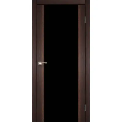 Міжкімнатні Двері Korfad Sanremo SR-01 чорне скло ПВХ плівка-5