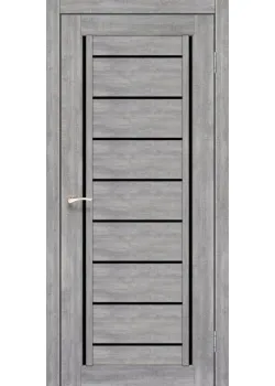 Двери Korfad Venecia Deluxe VND-01 эш вайт Черное стекло