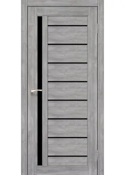 Двери Korfad Venecia Deluxe VND-02 Эш-вайт Черное стекло