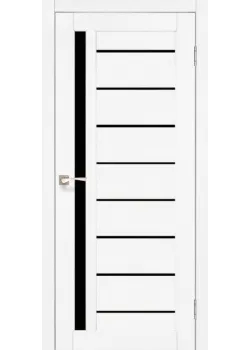 Двери Korfad Venecia Deluxe VND-02 Ясень белый Черное стекло