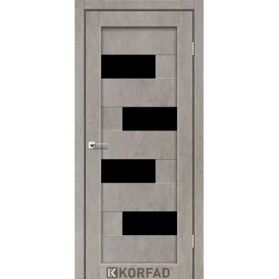 Межкомнатные Двери Korfad Parma PM-10 Черное стекло ПВХ плёнка-2