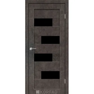 Межкомнатные Двери Korfad Parma PM-10 Черное стекло ПВХ плёнка-3