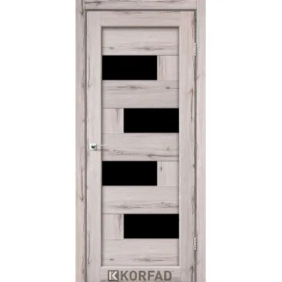 Межкомнатные Двери Korfad Parma PM-10 Черное стекло ПВХ плёнка-4