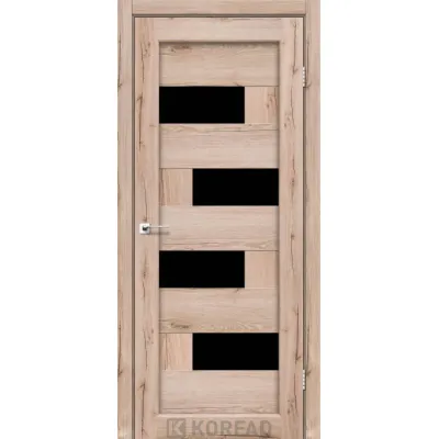 Межкомнатные Двери Korfad Parma PM-10 Черное стекло ПВХ плёнка-0