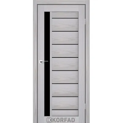 Межкомнатные Двери Korfad Florence FL-01 Черное стекло ПВХ плёнка-1