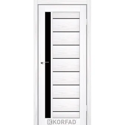 Межкомнатные Двери Korfad Florence FL-01 Черное стекло ПВХ плёнка-0