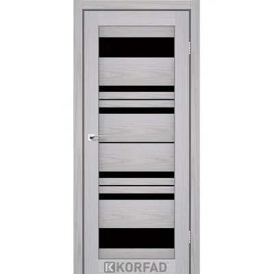 Межкомнатные Двери Korfad Florence FL-04 Черное стекло ПВХ плёнка-0