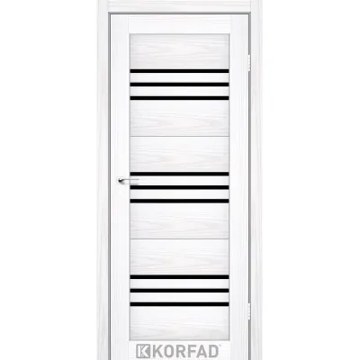 Межкомнатные Двери Korfad Florence FL-05 Черное стекло ПВХ плёнка-0