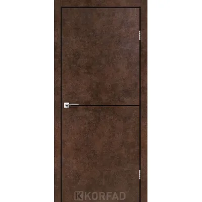 Межкомнатные Двери Korfad Deco Loft Plato DLP-01 black ПВХ плёнка-0