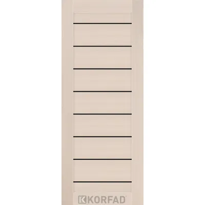 Межкомнатные Двери Korfad NOVARA - MDF накладки на входные двери NO-03 Черное стекло ПВХ плёнка-3