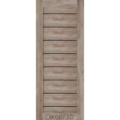Межкомнатные Двери Korfad NOVARA - MDF накладки на входные двери NO-03 Черное стекло ПВХ плёнка-4