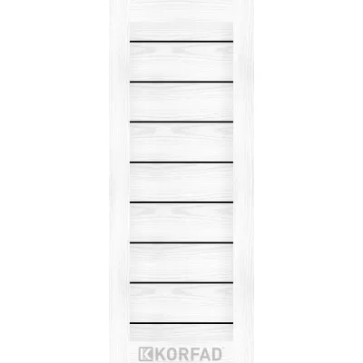 Межкомнатные Двери Korfad NOVARA - MDF накладки на входные двери NO-03 Черное стекло ПВХ плёнка-8