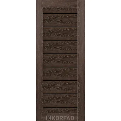 Межкомнатные Двери Korfad NOVARA - MDF накладки на входные двери NO-03 Черное стекло ПВХ плёнка-0