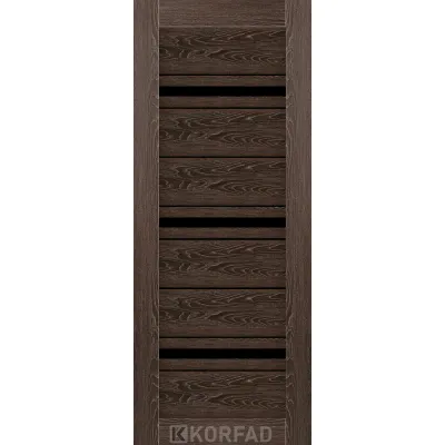 Межкомнатные Двери Korfad NOVARA - MDF накладки на входные двери Черное стекло ПВХ плёнка-1