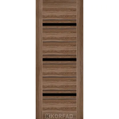 Межкомнатные Двери Korfad NOVARA - MDF накладки на входные двери Черное стекло ПВХ плёнка-2