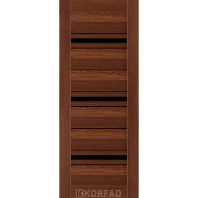 Межкомнатные Двери Korfad NOVARA - MDF накладки на входные двери Черное стекло ПВХ плёнка-5