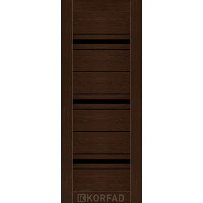 Межкомнатные Двери Korfad NOVARA - MDF накладки на входные двери Черное стекло ПВХ плёнка-6