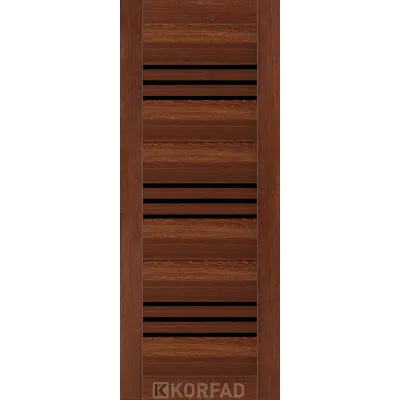 Межкомнатные Двери Korfad NOVARA - MDF накладки на входные двери NO-06 Черное стекло ПВХ плёнка-1