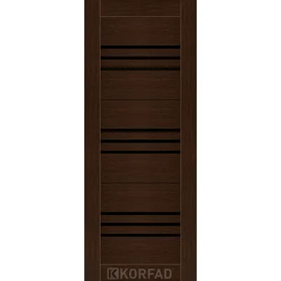 Межкомнатные Двери Korfad NOVARA - MDF накладки на входные двери NO-06 Черное стекло ПВХ плёнка-2