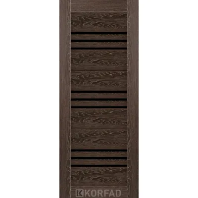 Межкомнатные Двери Korfad NOVARA - MDF накладки на входные двери NO-06 Черное стекло ПВХ плёнка-6