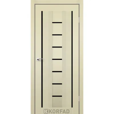 Межкомнатные Двери Korfad Aliano AL-04 Super PET Lacobel черный ПВХ плёнка-1