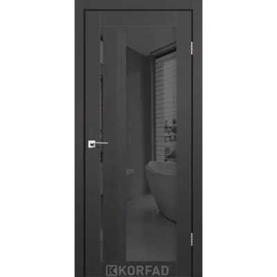 Межкомнатные Двери Korfad Aliano AL-06 Super PET Двухстороннее графит зеркало-2