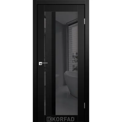 Межкомнатные Двери Korfad Aliano AL-06 Super PET Двухстороннее графит зеркало-0
